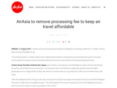 エアアジア、支払い手数料を無料化