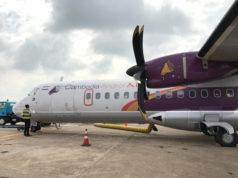 カンボジア・アンコール航空のATR72型機