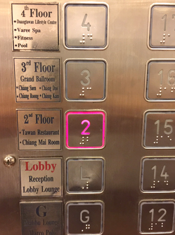エレベーターのフロア表示