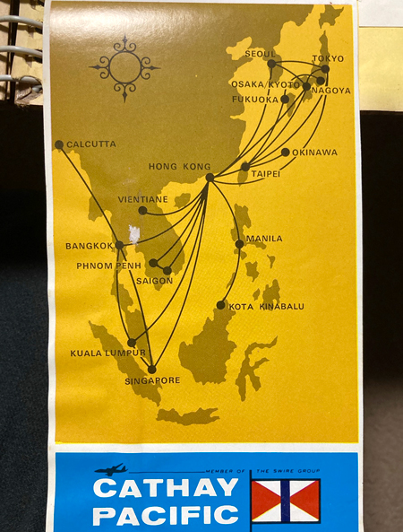 キャセイパシフィック航空の運航路線図
