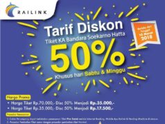 ジャカルタ空港鉄道、週末は運賃半額に