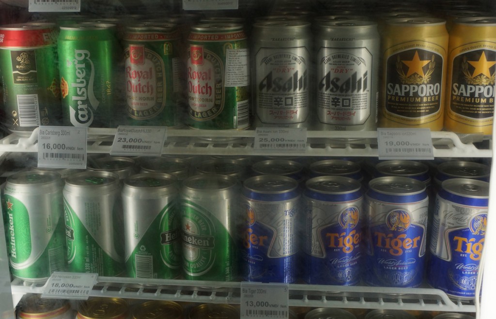 ベトナムのコンビニで販売されているビールの価格