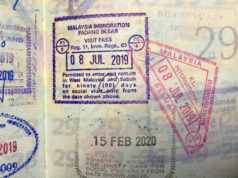 パスポートのスタンプ