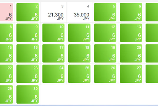 タイ・ベトジェットエアがタイムセール開催中 成田発バンコク行きは諸税込み約12,600円~ 成田発バンコク行き運賃表(2026年6月)