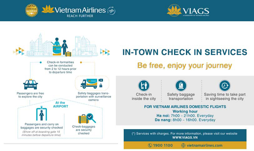 ベトナム航空のインタウンチェックインサービス