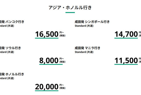 ZIPAIRがクリスマスセール開催 マニラ行き15,660円~、シンガポール行き18,860円~、バンコク行き20,900円~ ZIPAIRクリスマスセール